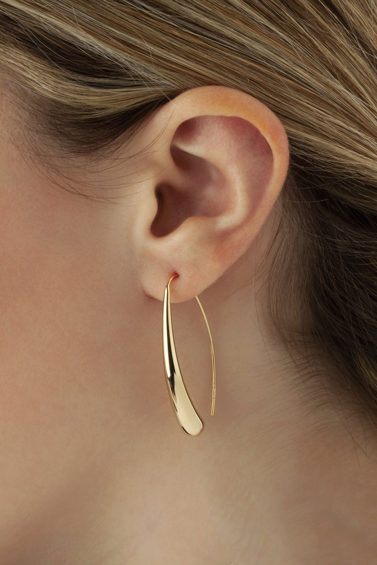14K Yellow Gold Long T/Drop H/Wire Earrings (5169651679276)