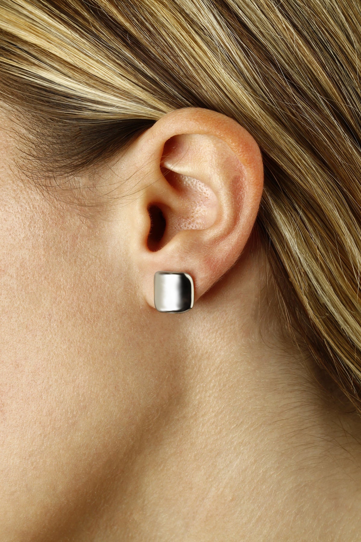 Sterling Silver 10mm Inverted Square Stud Earrings (5169661870124)