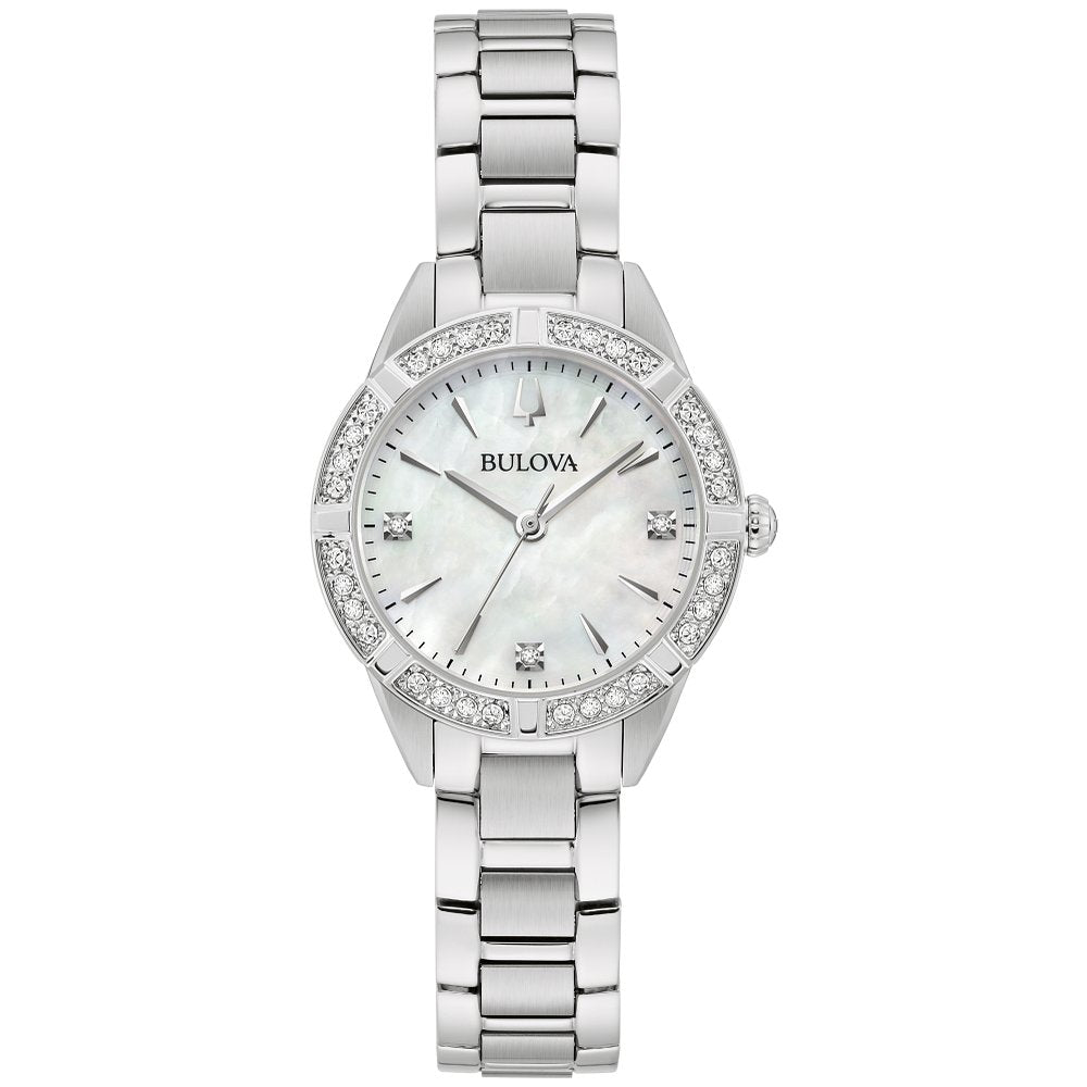 Bulova Silver-Tone Stainless Steel Dress/Classic Classic Sutton Ladies Watch (042429594944) 96R253