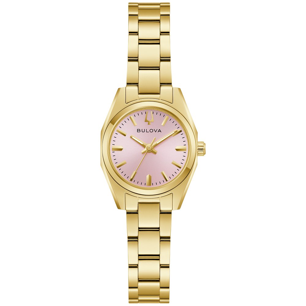 Bulova Gold-Tone Stainless Steel Dress/Classic Classic Surveyor Ladies Watch (042429605206) 97L187