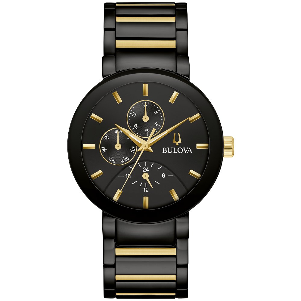 Bulova Black Stainless Steel Modern Modern Futuro Mens Watch (042429597938) 98C149