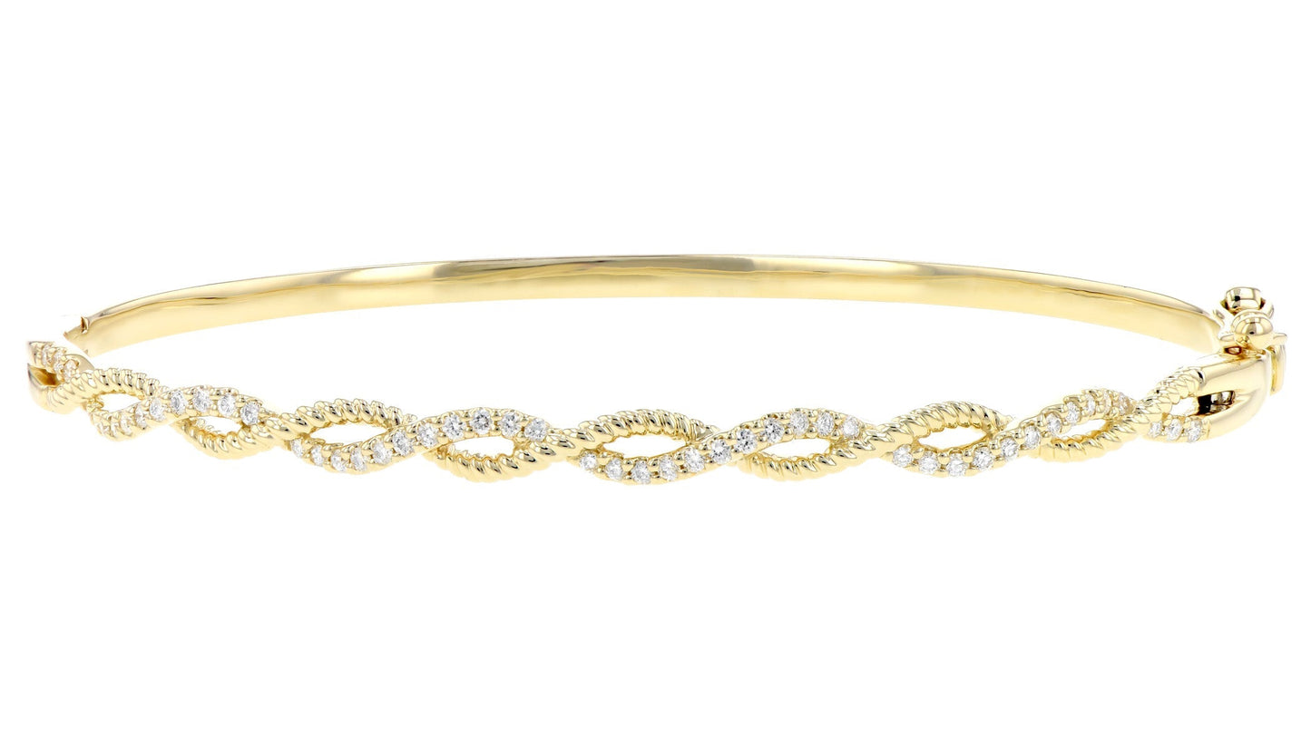 Twisted Diamond Bangle (8055263232230)
