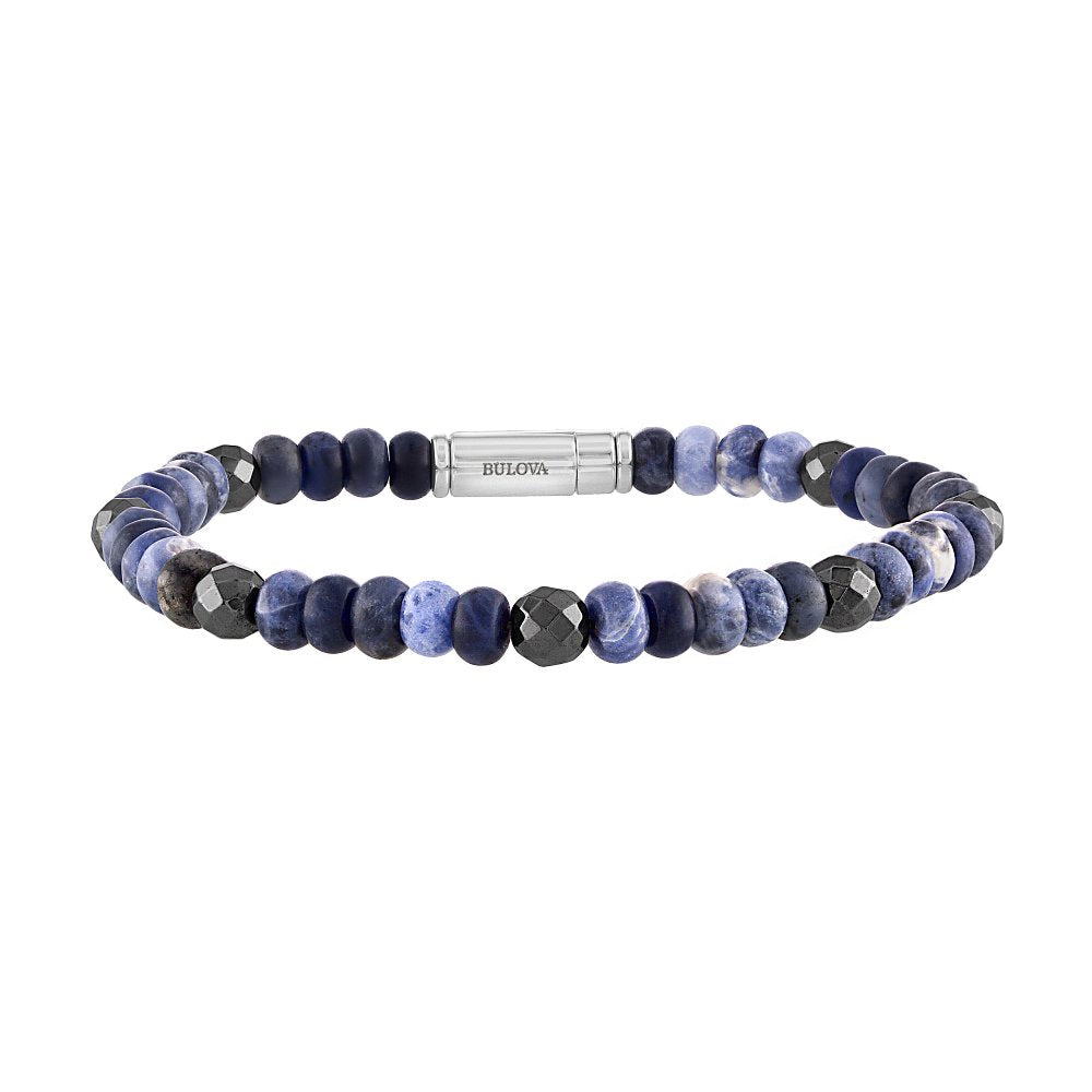 White Sterling Silver Marine Star Collection Mens Bracelet (042429596085) BVB1023-WSSOD