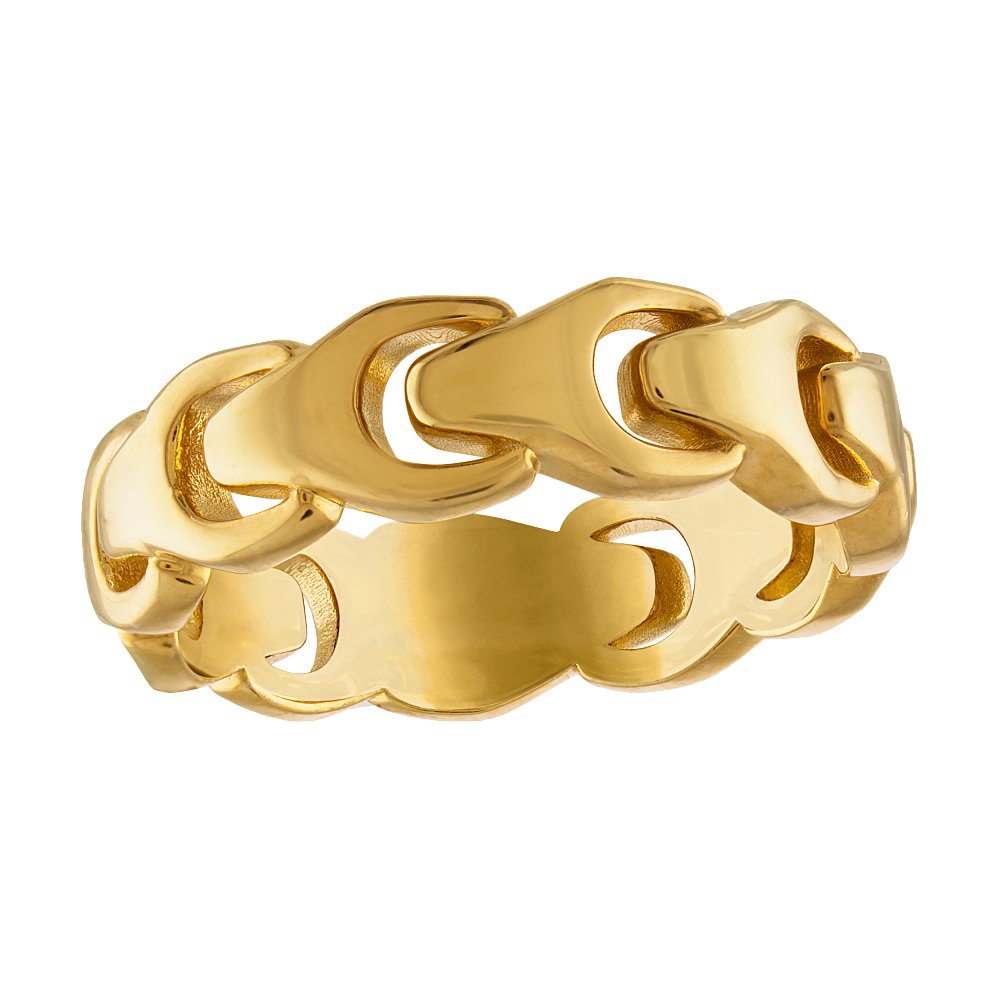Yellow Sterling Silver Bulova Link™ Collection Mens Ring (042429595729) BVR1015-YSNAA