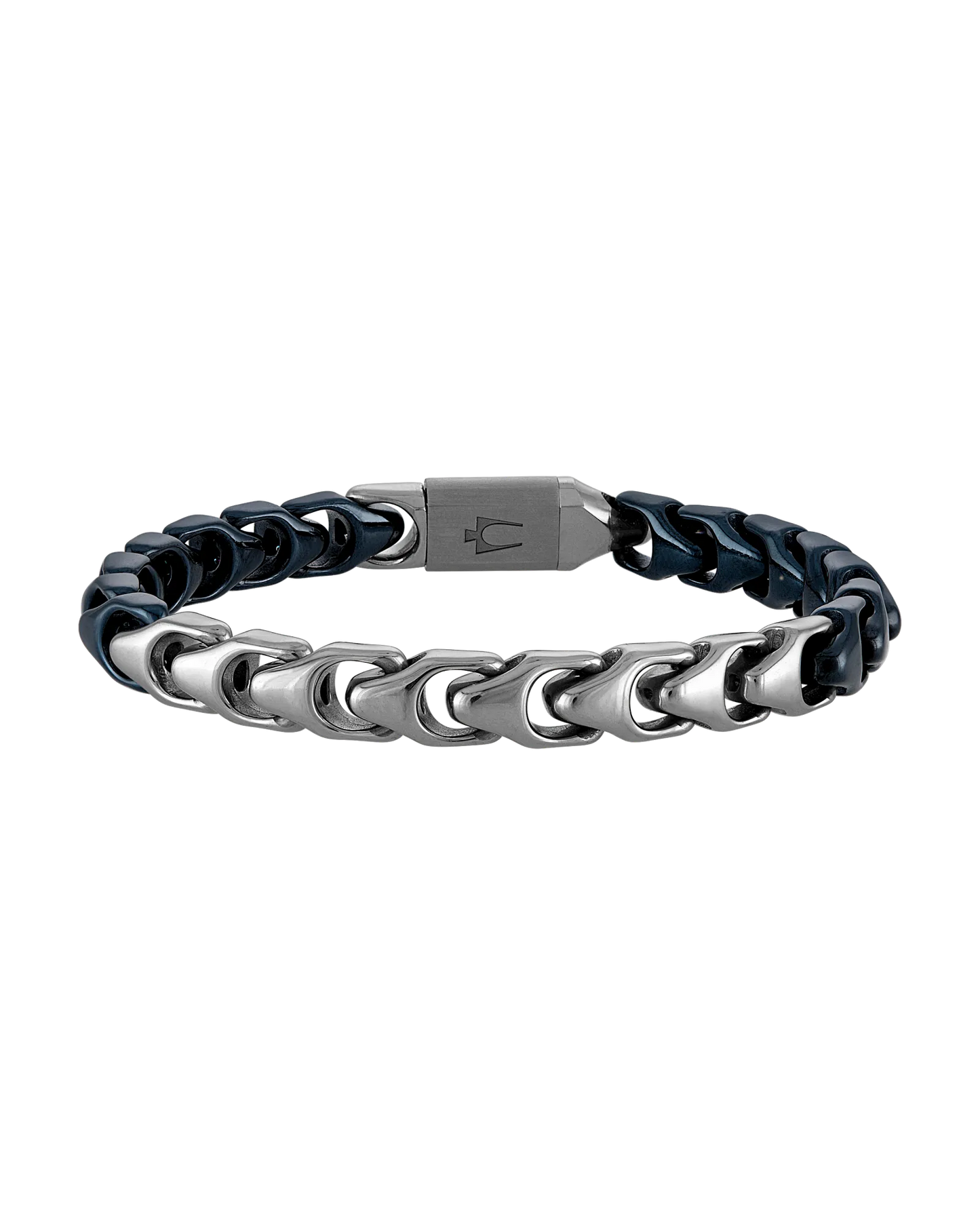 Navy Stainless Steel Bulova Link™ Collection Mens Bracelet