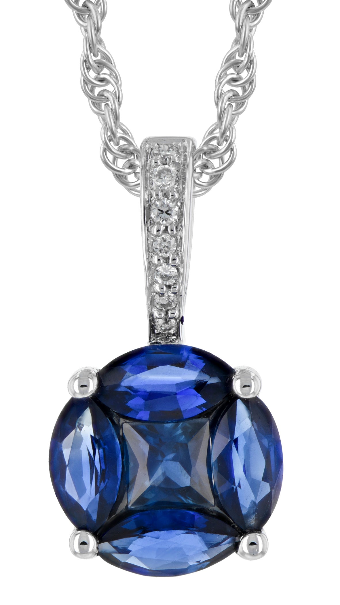 Sapphire Cluster Pendant (8055264248038)