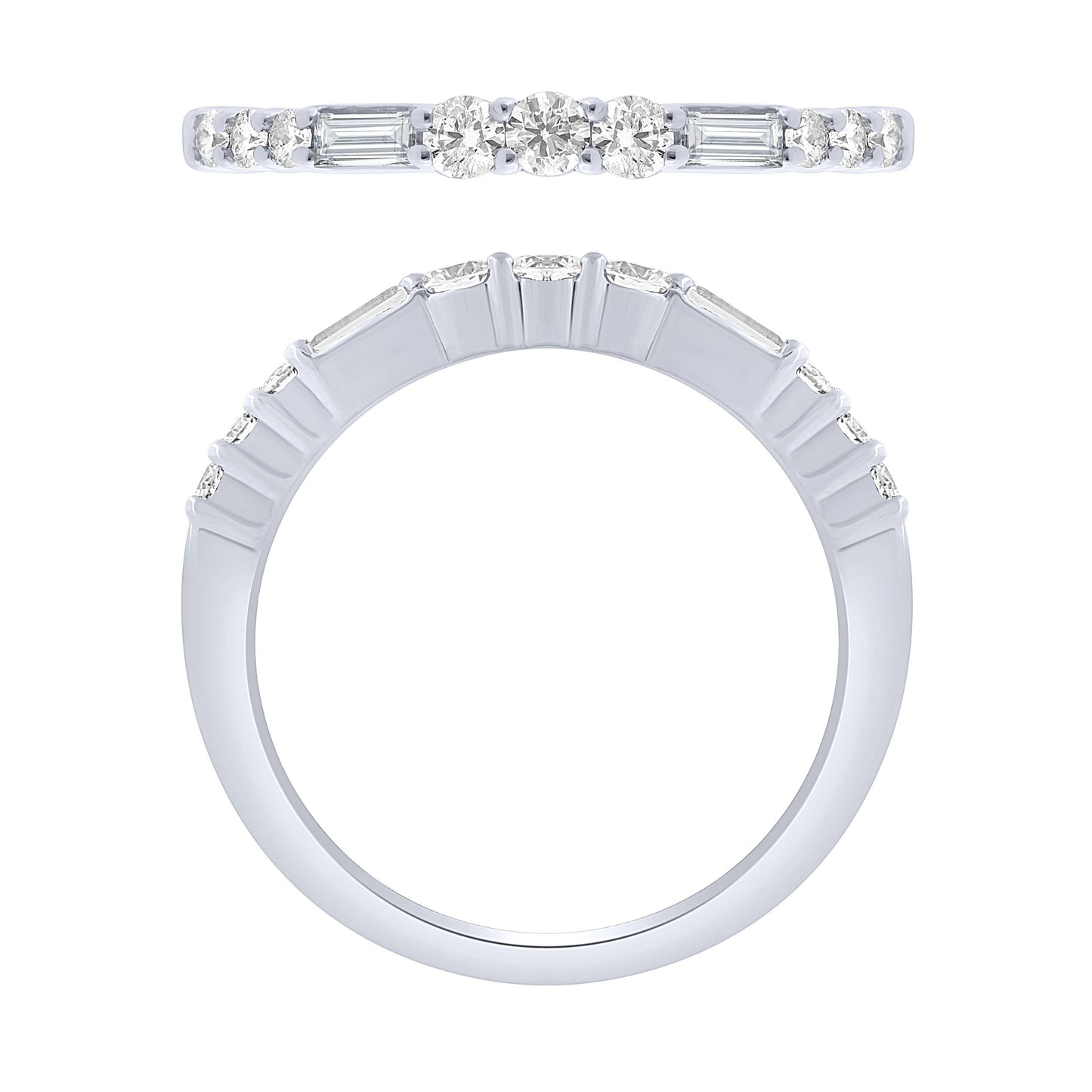14K White Gold 1/4Ctw Diamond Stackable Band (6738320982171)