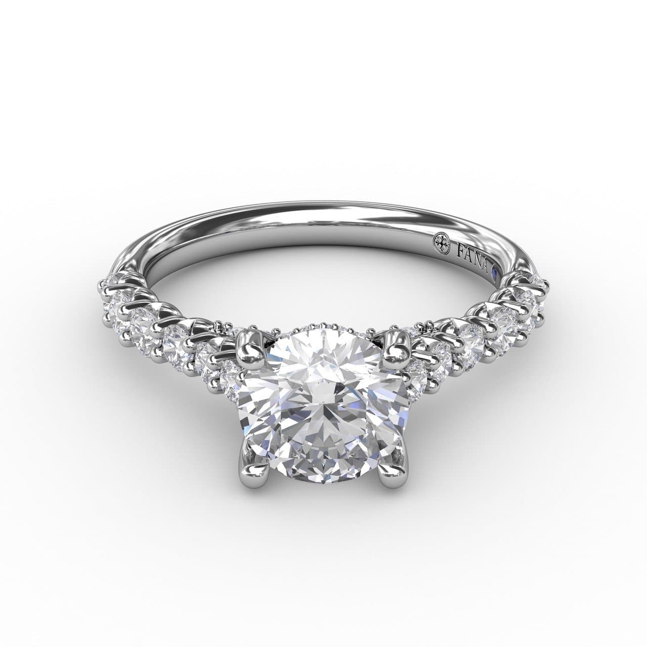 Contemporary Diamond Solitaire Engagement Ring With Hidden Halo (5552772546715)