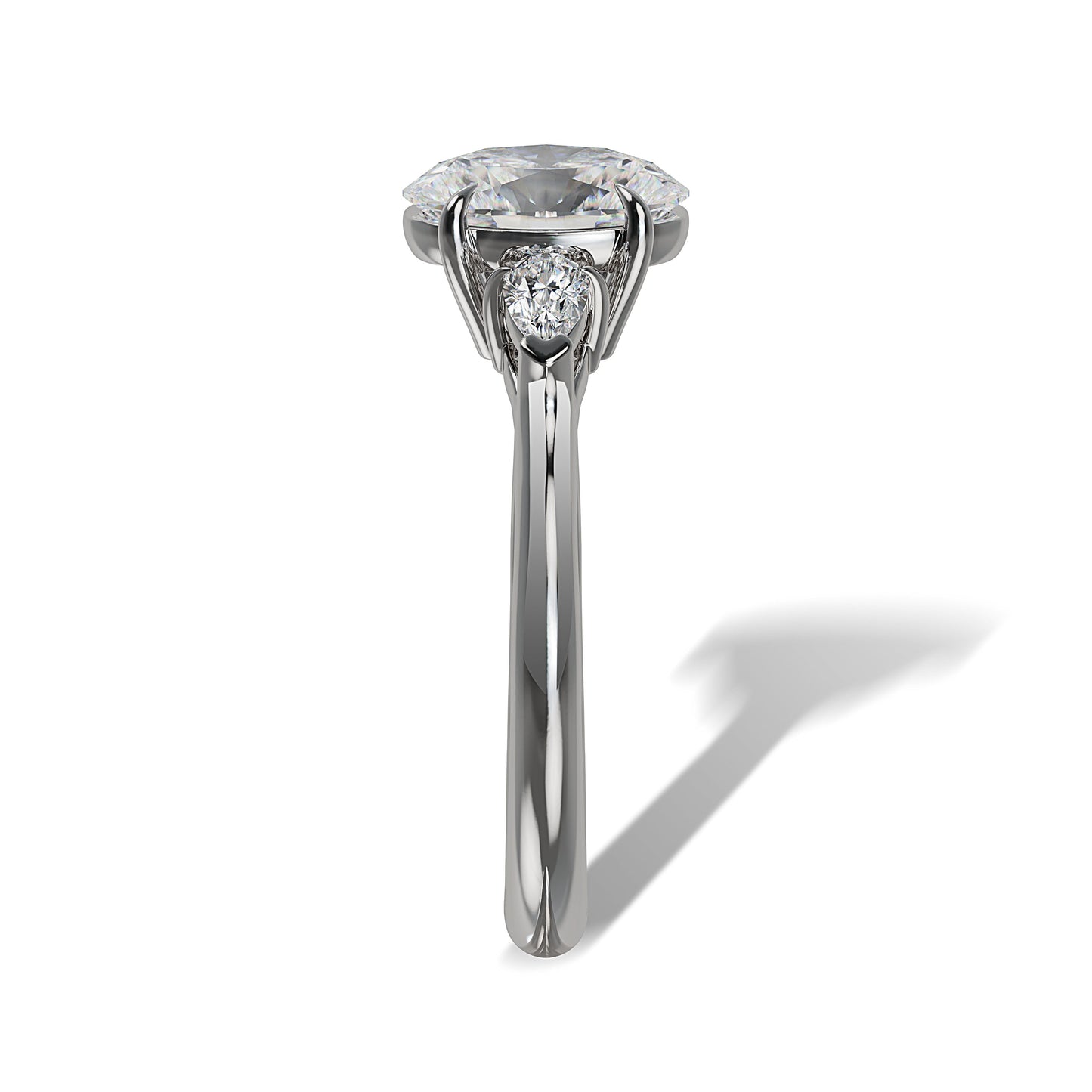 Lab Grown Diamond Three Stone Engagement Ring (8055182852326)