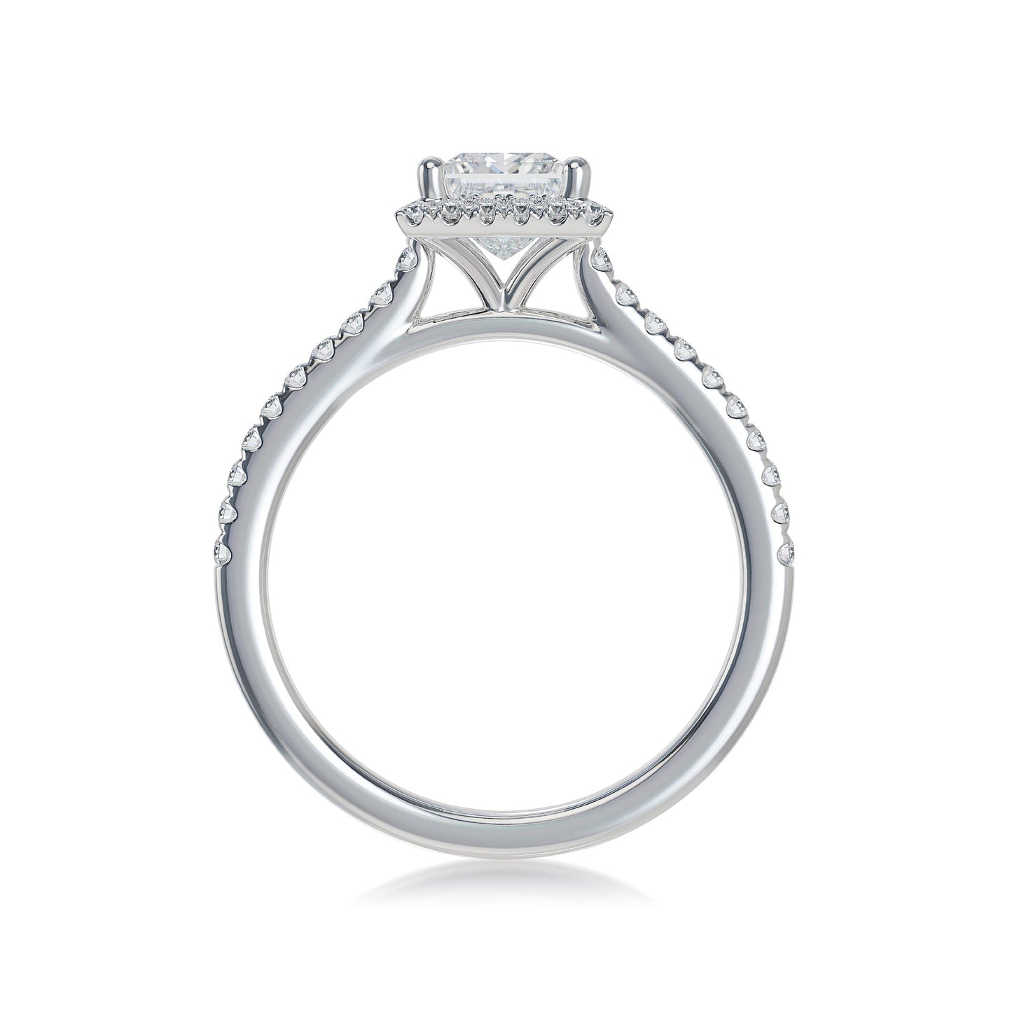 Lab Grown Diamond Halo Engagement Ring (8055183016166)