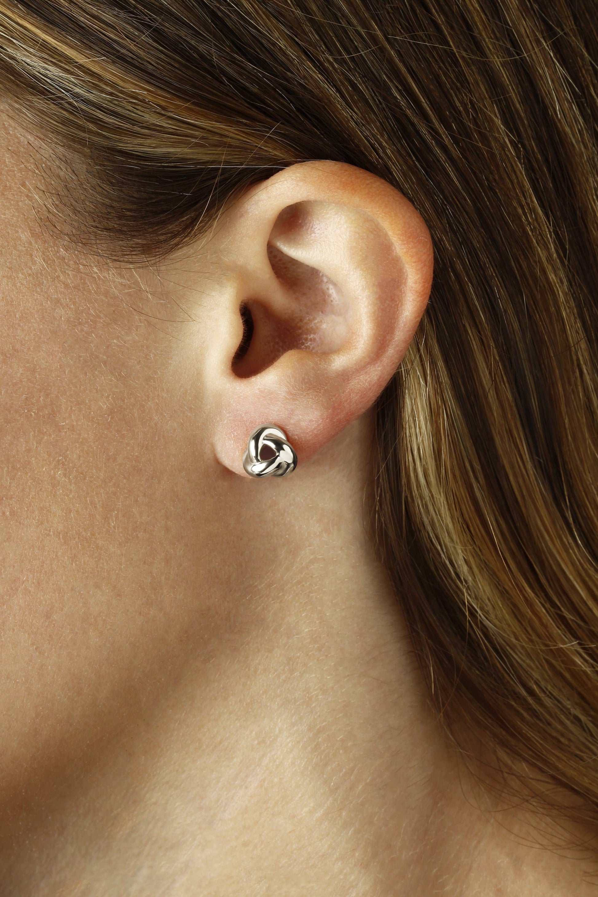 Sterling Silver Sm. Knot Earrings (5169656660012)