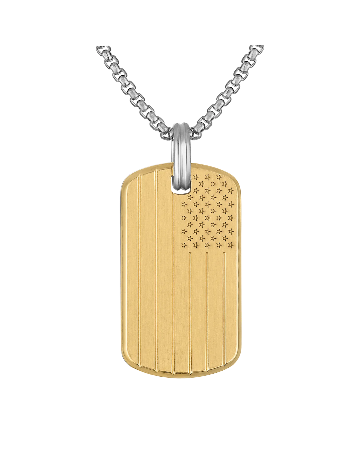 Two-tone Stainless Steel 150th  Mens Pendant