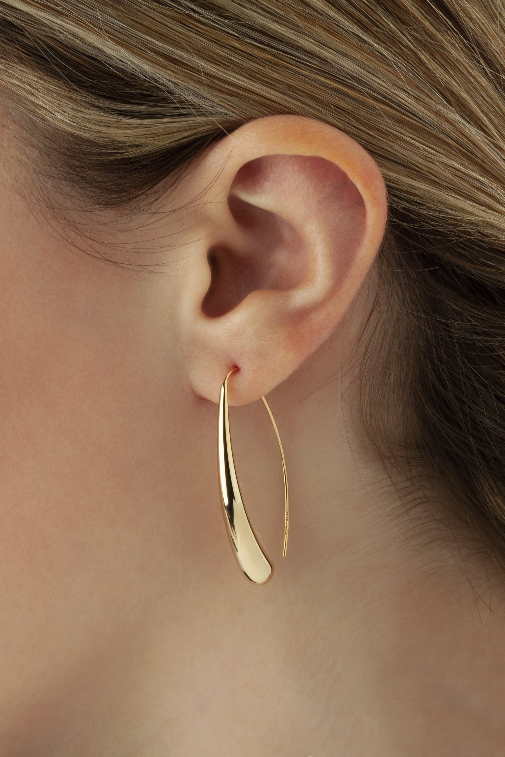14K Yellow Gold Long T/Drop H/Wire Earrings (5169651679276)