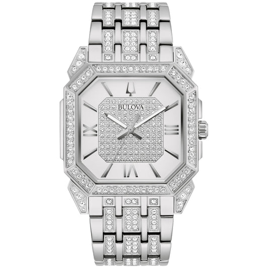 Bulova Dress/Classic Crystal Mens Watch Stainless Steel (8077819805926)