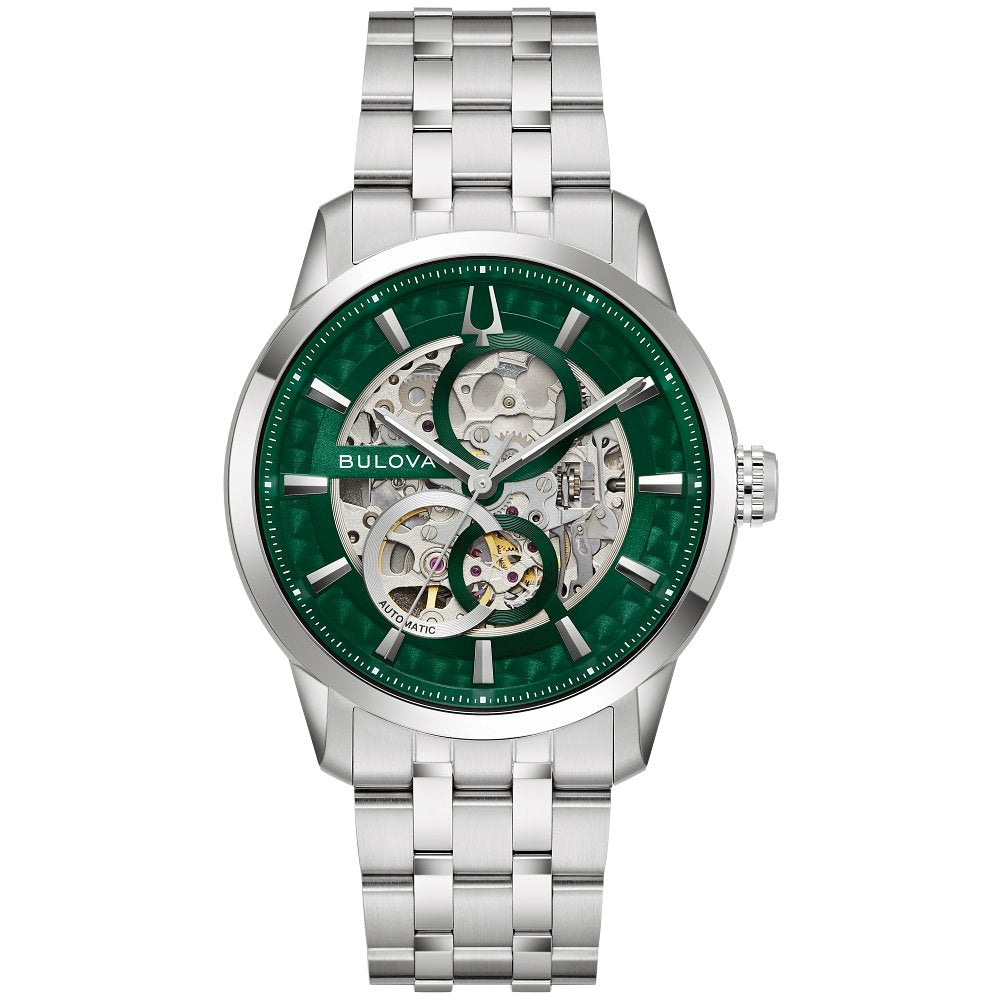 Bulova Silver-Tone Stainless Steel  Dress/Classic Classic Sutton Mens Watch (042429605275) 96A329