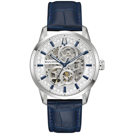 Bulova Silver-Tone Stainless Steel  Dress/Classic Classic Sutton Skeleton Mens Watch (042429605268) 96A330