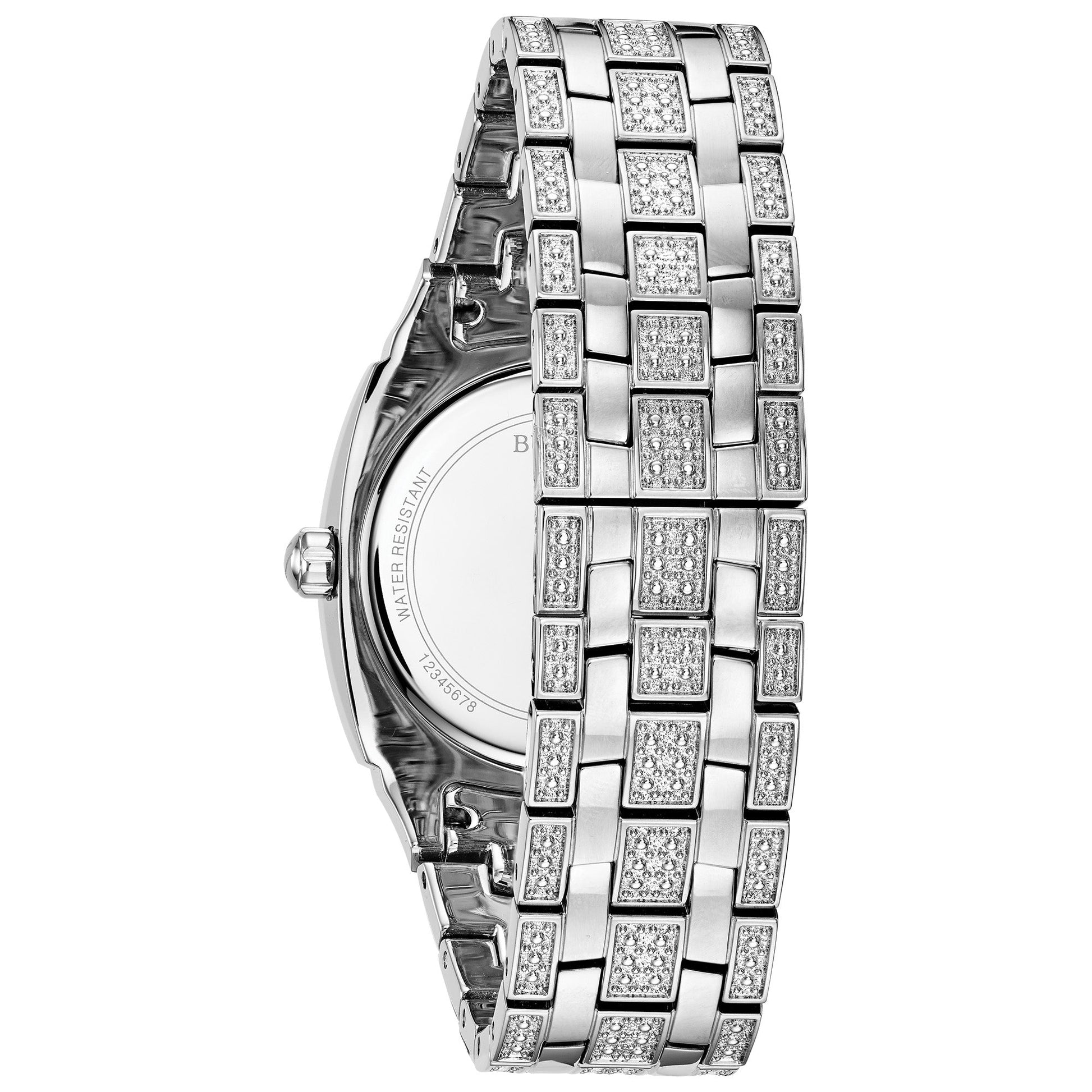 Bulova Dress/Classic Crystal Mens Watch Stainless Steel (8077820002534)