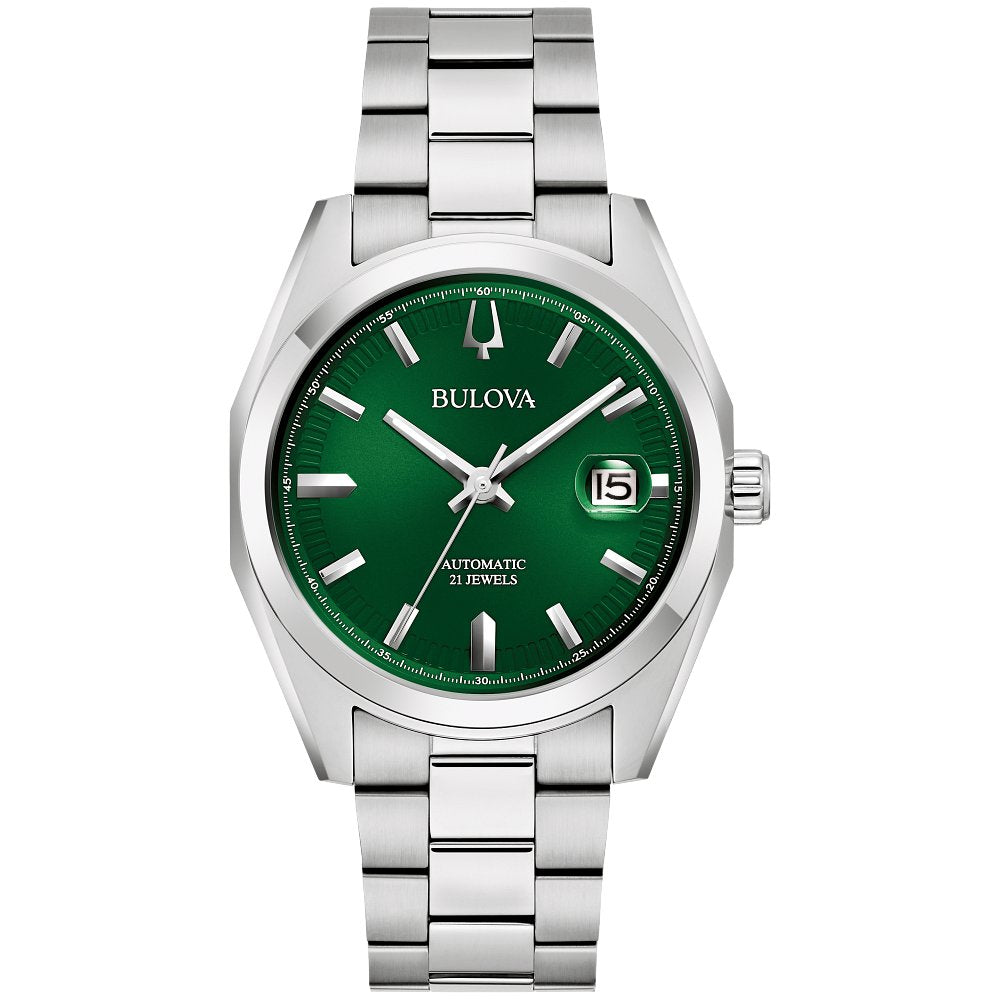 Bulova Silver-Tone Stainless Steel  Dress/Classic Classic Surveyor Mens Watch (042429597549) 96B429