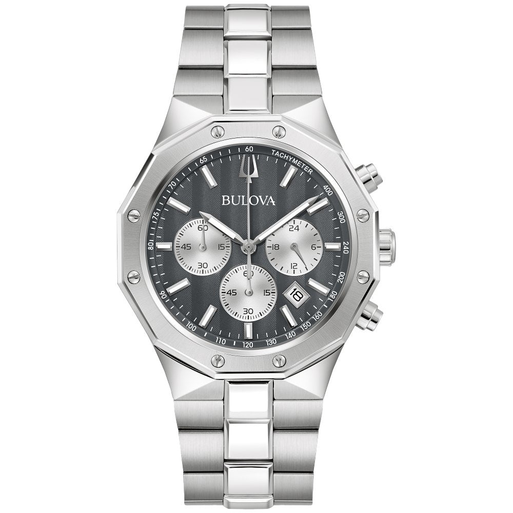 Bulova Silver-Tone Stainless Steel  Dress/Classic Classic Prestige Mens Watch (042429603349) 96B459