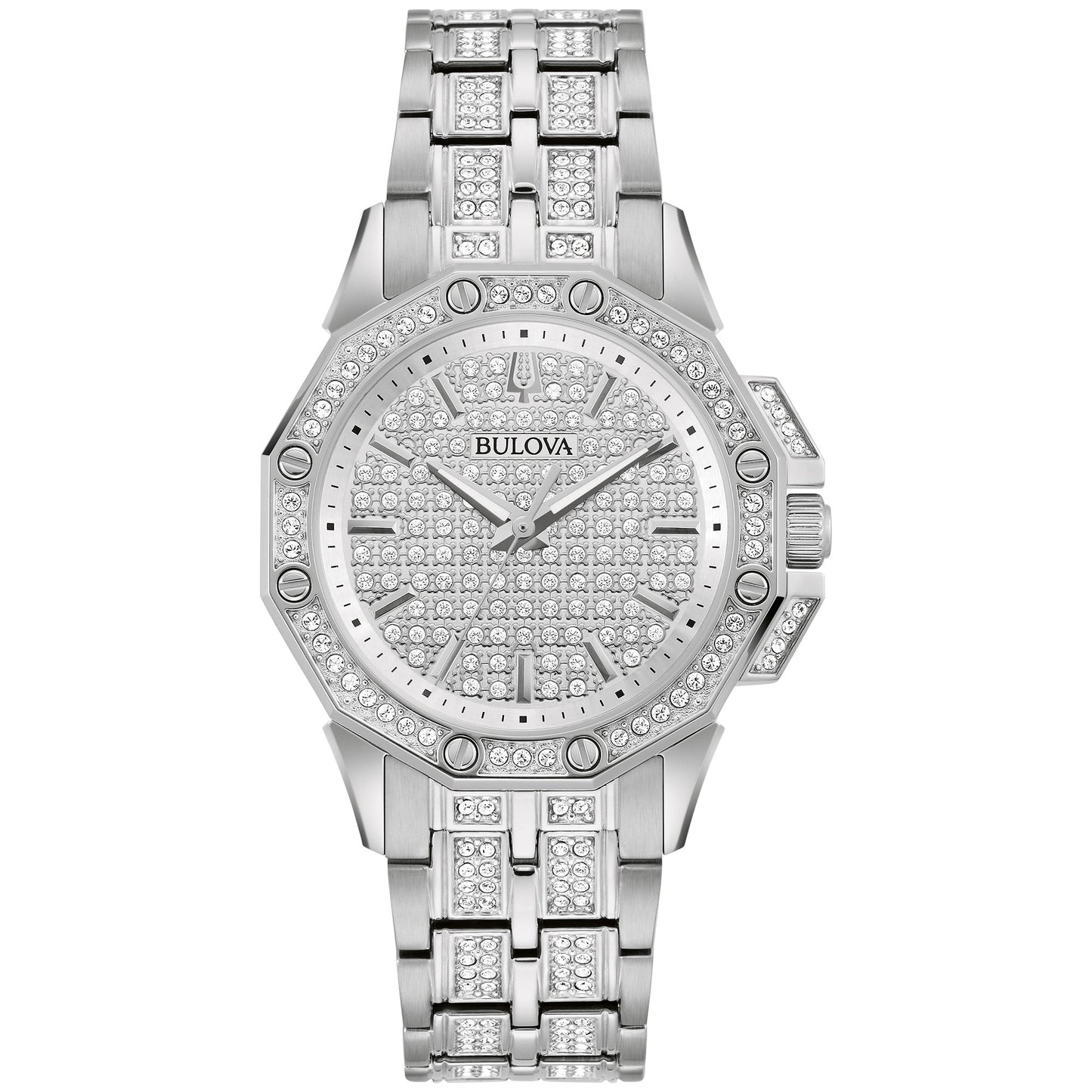 Bulova Dress/Classic Crystal Ladies Watch Stainless Steel (8077820854502)