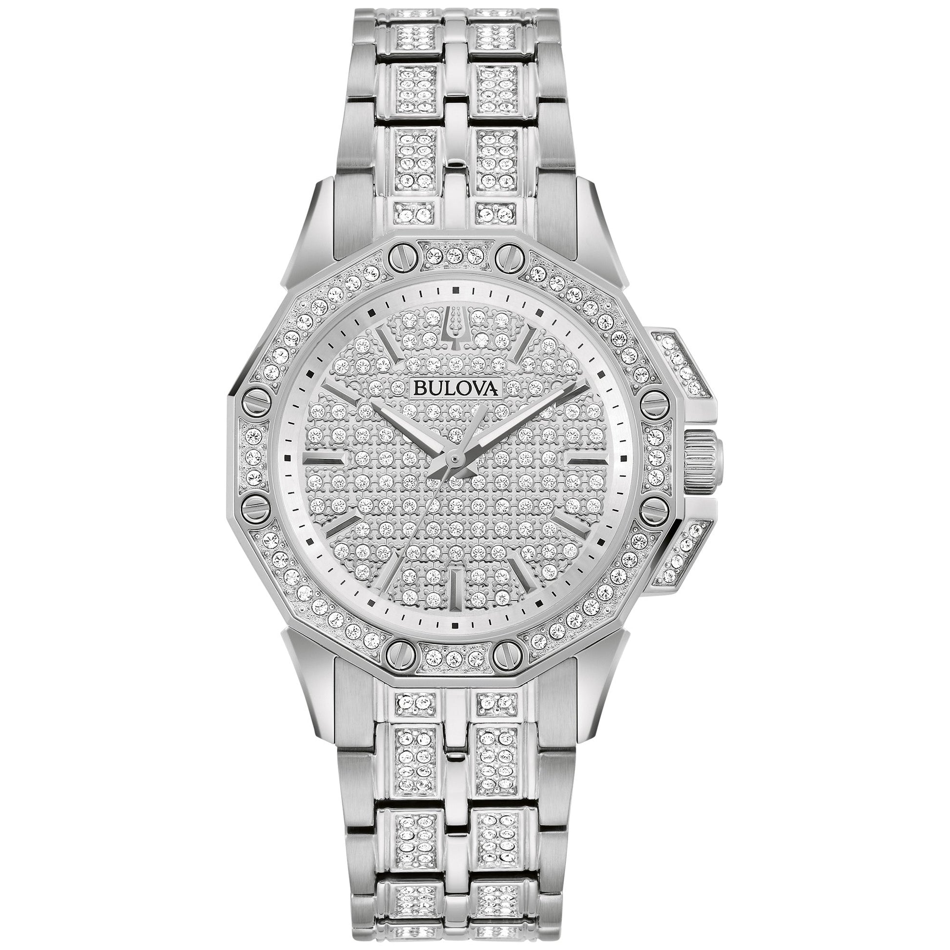 Bulova Dress/Classic Crystal Ladies Watch Stainless Steel (8077820854502)