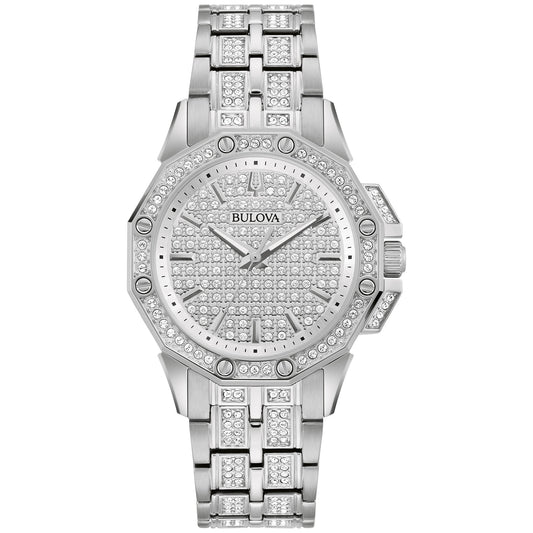 Bulova Dress/Classic Crystal Ladies Watch Stainless Steel (8077820854502)