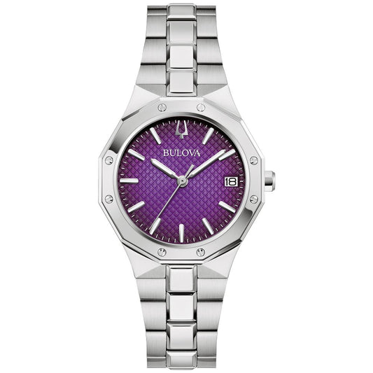 Bulova Silver-Tone Stainless Steel  Dress/Classic Classic Prestige Ladies Watch (042429603370) 96M168