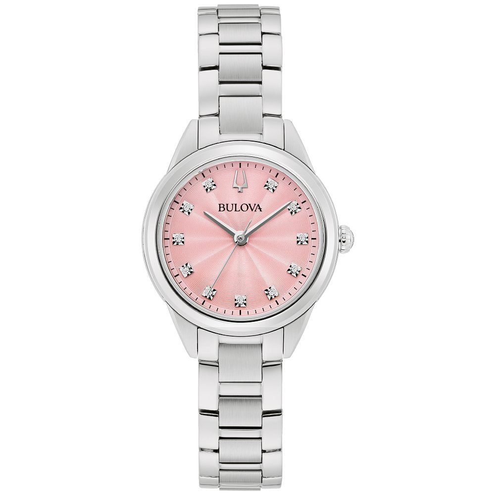 Bulova Silver-Tone Stainless Steel  Dress/Classic Classic Sutton Ladies Watch (042429597464) 96P249