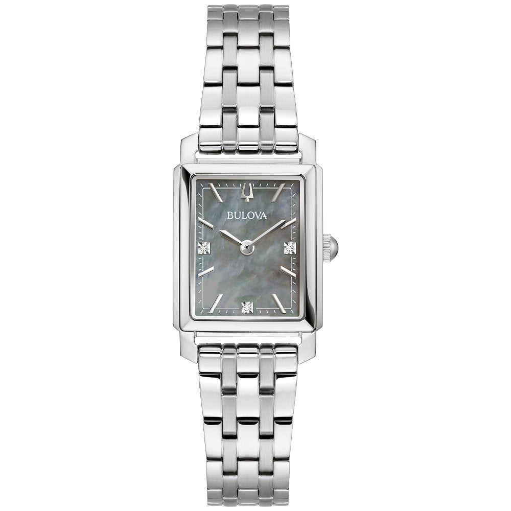 Bulova Silver-Tone Stainless Steel  Dress/Classic Classic Sutton Ladies Watch (042429599680) 96P252