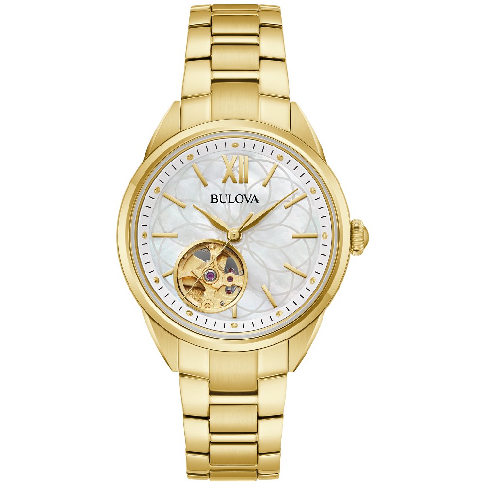 Bulova Gold-Tone Stainless Steel  Dress/Classic Classic Sutton Ladies Watch (042429594029) 97L172