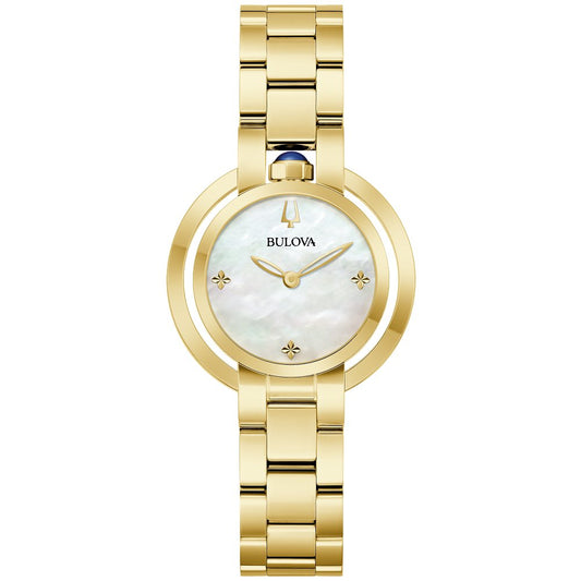 Bulova Gold-Tone Stainless Steel  Dress/Classic Classic Rubaiyat Ladies Watch (042429603462) 97L181