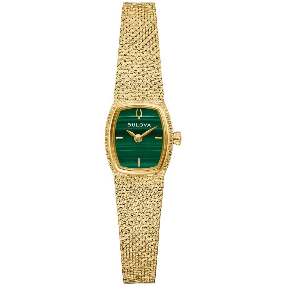 Bulova Gold-Tone Stainless Steel  Dress/Classic Classic Goddess of Time Ladies Watch (042429605145) 97L184