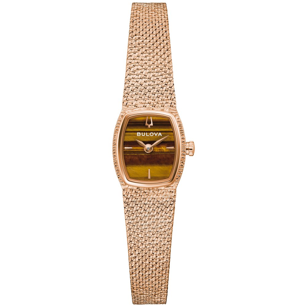 Bulova Rose Gold-Tone Stainless Steel  Dress/Classic Classic Goddess of Time Ladies Watch (042429605152) 97L185