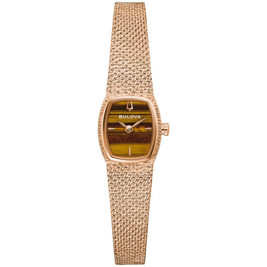 Bulova Rose Gold-Tone Stainless Steel  Dress/Classic Classic Goddess of Time Ladies Watch (042429605152) 97L185