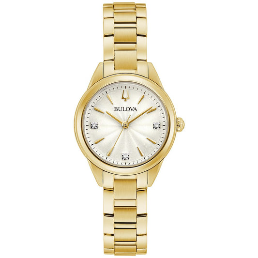 Bulova Gold-Tone Stainless Steel Dress/Classic Classic Sutton Ladies Watch (042429581234) 97P150