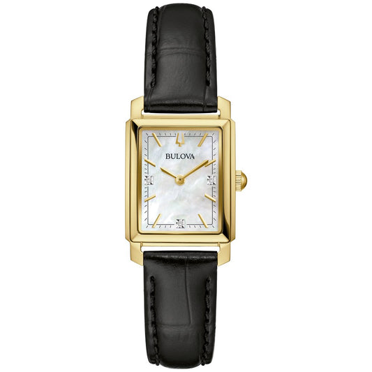 Bulova Gold-Tone Stainless Steel  Dress/Classic Classic Sutton Ladies Watch (042429594081) 97P166