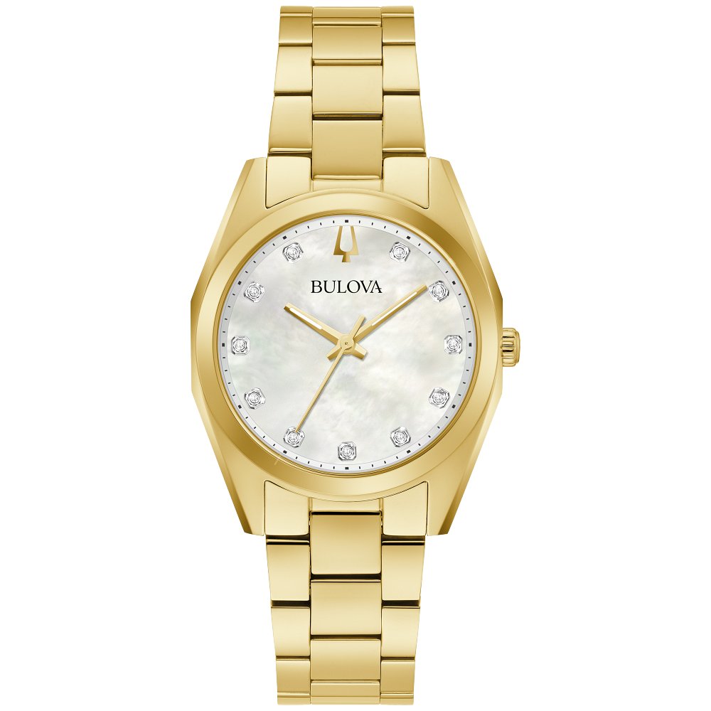 Bulova Gold-Tone Stainless Steel  Dress/Classic Classic Surveyor Ladies Watch (042429597457) 97P172