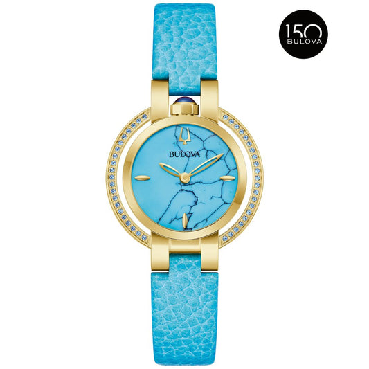 Bulova Gold-Tone Stainless Steel  Dress/Classic Rubaiyat Four Seasons - Summer Ladies Watch (042429603479) 97R104