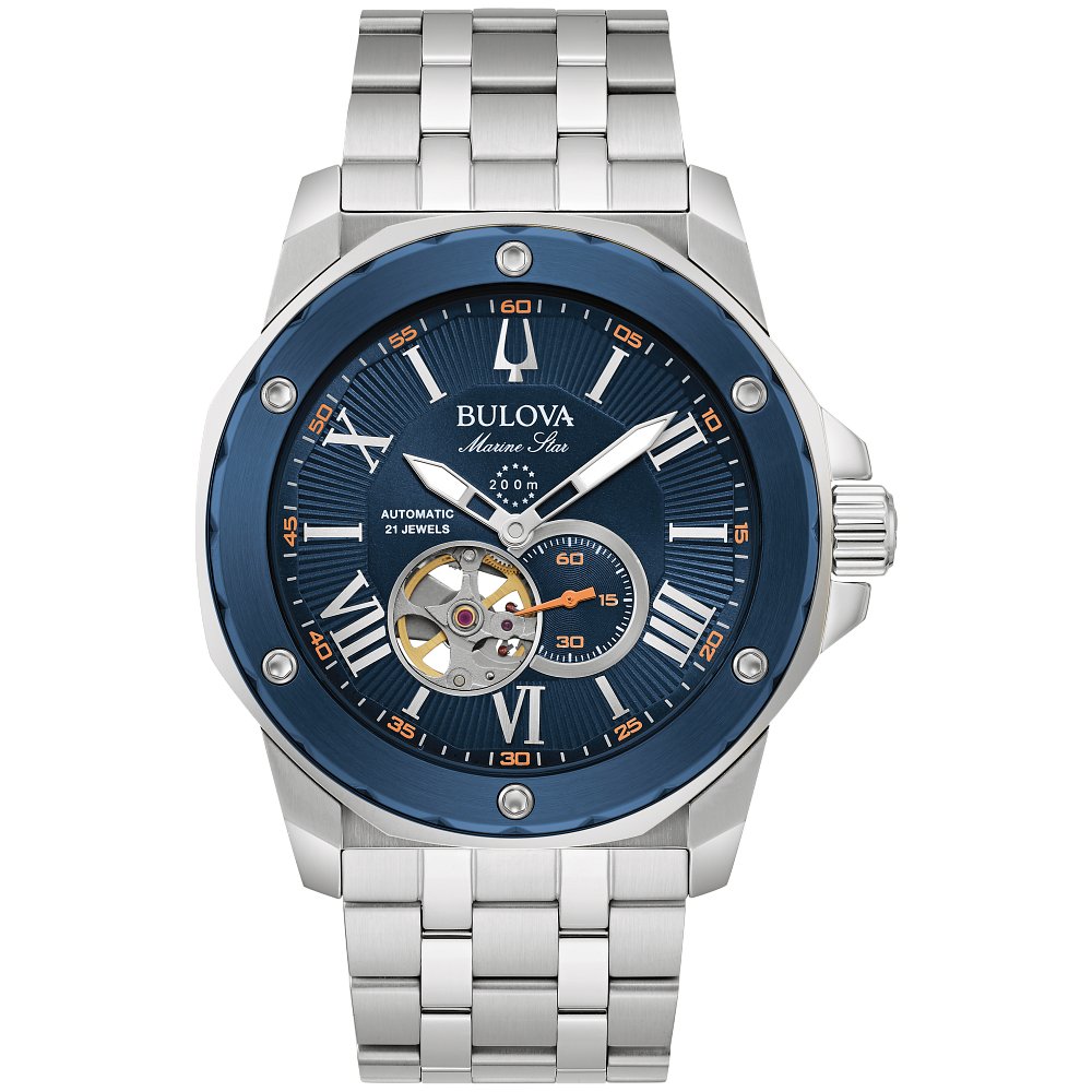 Bulova Silver-Tone Stainless Steel Performance Marine Star Series A Mens Watch (042429592667) 98A302