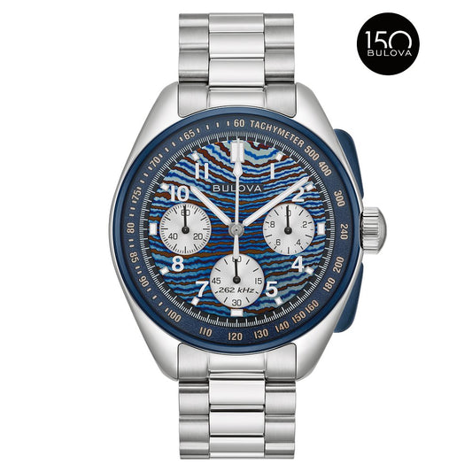 Bulova Silver-Tone Stainless Steel Heritage Archive Lunar Pilot Mens Watch (042429605381) 98A329