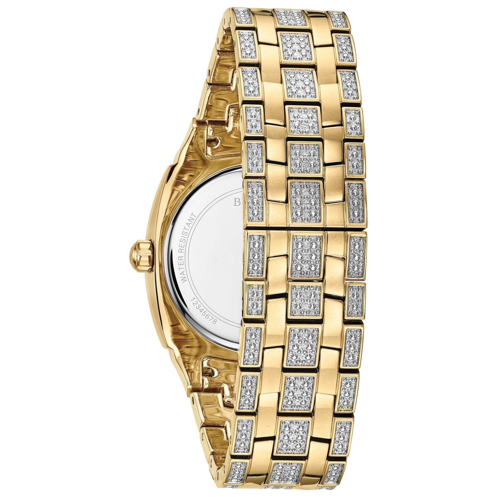 Bulova Dress/Classic Crystal Mens Watch Stainless Steel (8077822034150)