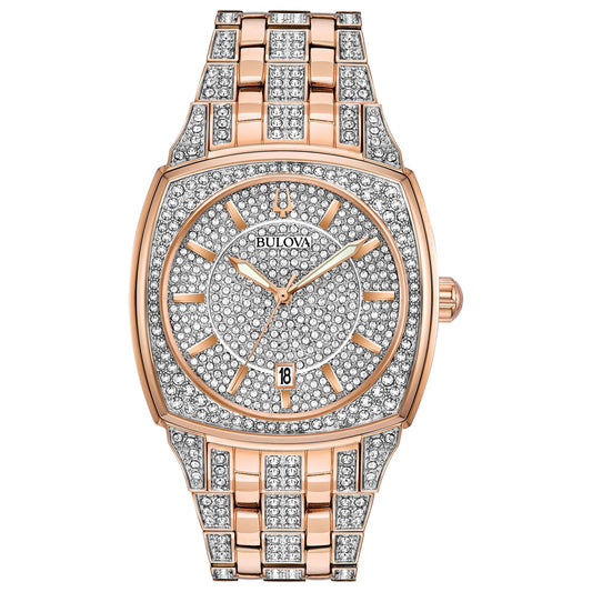 Bulova Dress/Classic Crystal Mens Watch Stainless Steel (8077822361830)
