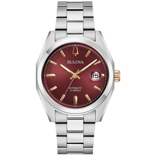 Bulova Silver-Tone Stainless Steel  Dress/Classic Classic Surveyor Mens Watch (042429597556) 98B422