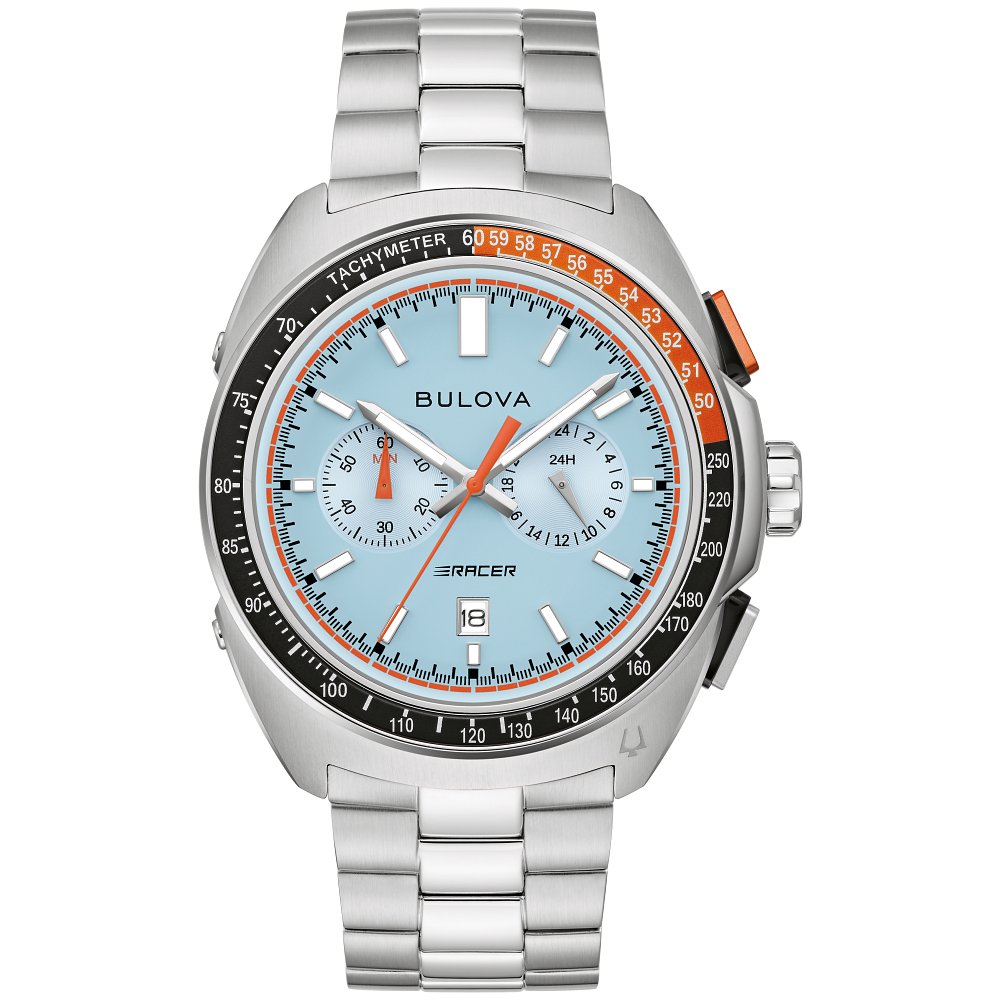 Bulova Silver-Tone Stainless Steel Performance Racing Racer Mens Watch (042429600164) 98B432