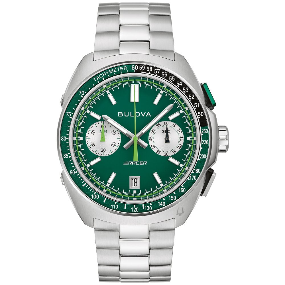 Bulova Silver-Tone Stainless Steel Performance Racing Racer Mens Watch (042429607545) 98B468