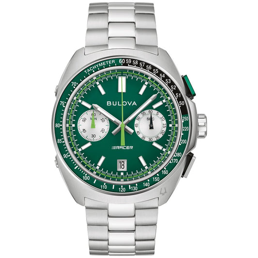 Bulova Silver-Tone Stainless Steel Performance Racing Racer Mens Watch (042429607545) 98B468