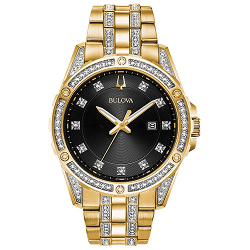 Bulova Dress/Classic Crystal Mens Watch Stainless Steel (8077823344870)