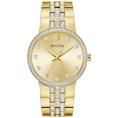 Bulova  Box Set Bul Crystal Mens Stainless Steel (8287994216678)