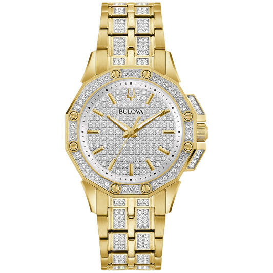 Bulova Dress/Classic Crystal Ladies Watch Stainless Steel (8077823443174)