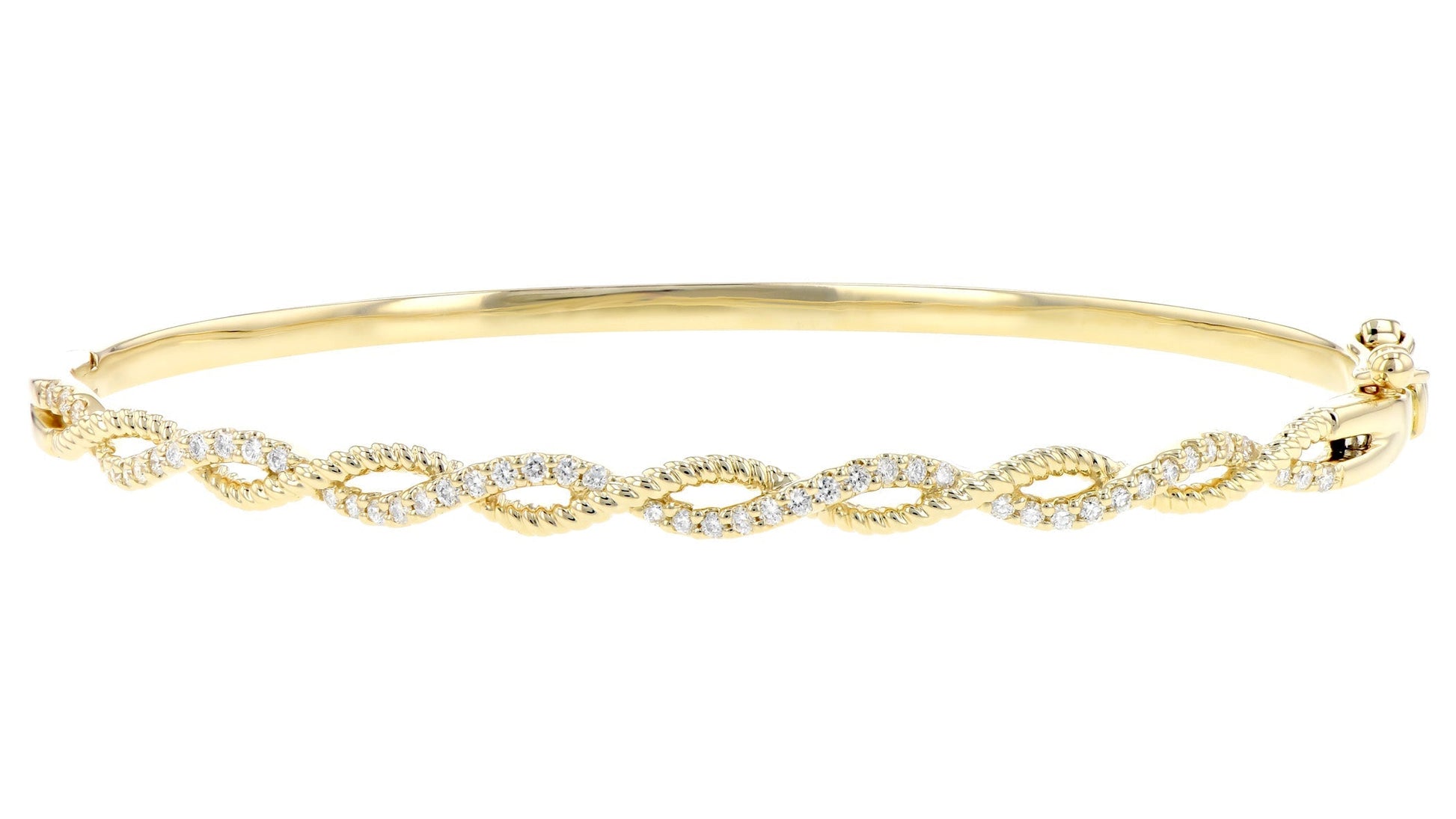 Twisted Diamond Bangle (8055263232230)